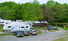 Spacious campsites at Gaslight Campground!